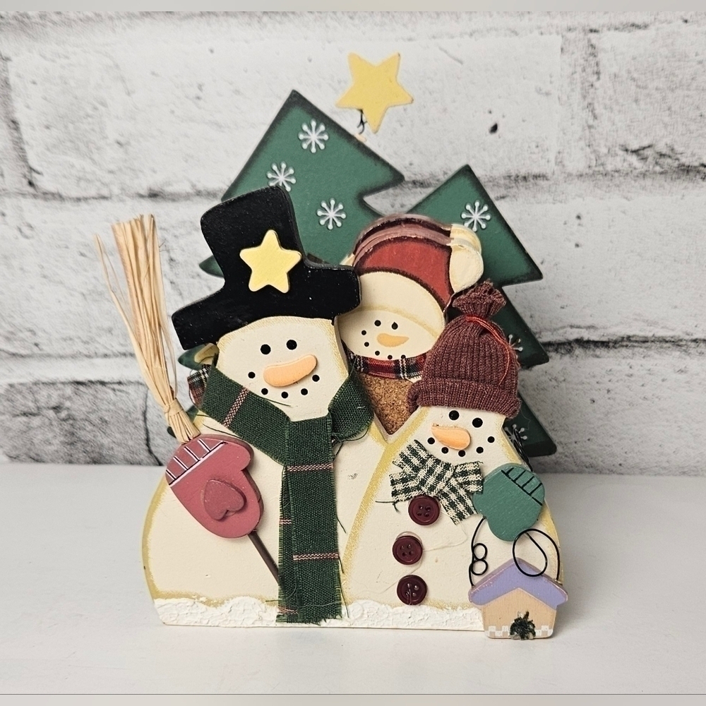 Christmas Holiday Classics Collection Snowman Coaster Set 6 W/Holder